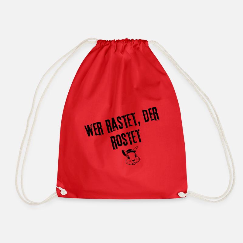 Bewegung ist Leben Kollektion | Redewendung - Turnbeutel - Rot