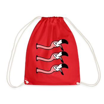 3 amis équipe équipe fête trou mur rire bouche au - Sac de sport léger - rouge - Devant