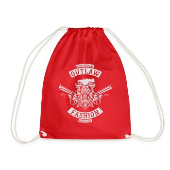Bandana Outlaw Girl - Turnbeutel - Rot - Vorne