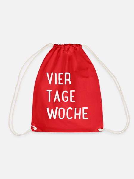 Vier Tage Woche - Turnbeutel - Rot