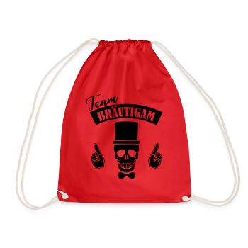 Crâne de l’équipe du marié - Sac de sport léger - rouge - Devant