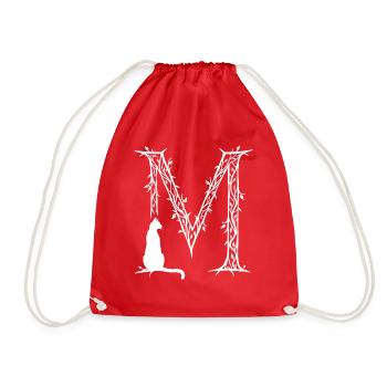Lettre M avec chat - Sac de sport léger - rouge - Devant