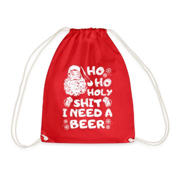 Drôle de Noël en disant boisson à la bière de Noël - Sac de sport léger - rouge - Devant
