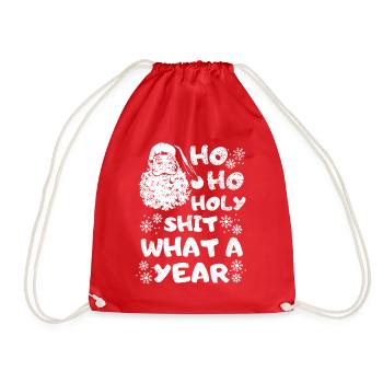 Funny Christmas saying Christmas - Drawstring Bag - red - Front