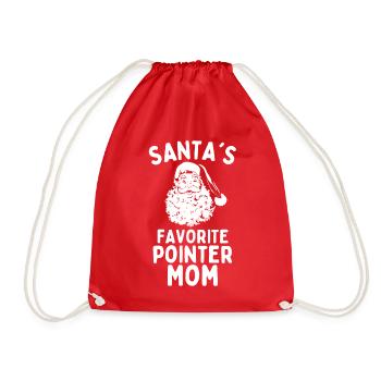 Pointeur de Noël Le pointeur préféré du Père Noël - Sac de sport léger - rouge - Devant