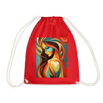 Un beau portrait abstrait - Sac de sport léger - rouge - Devant