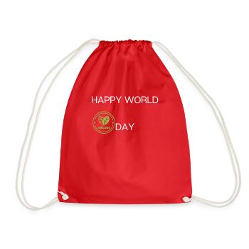 JOYEUSE JOURNÉE MONDIALE VÉGÉTALISME - Sac de sport léger - rouge - Devant