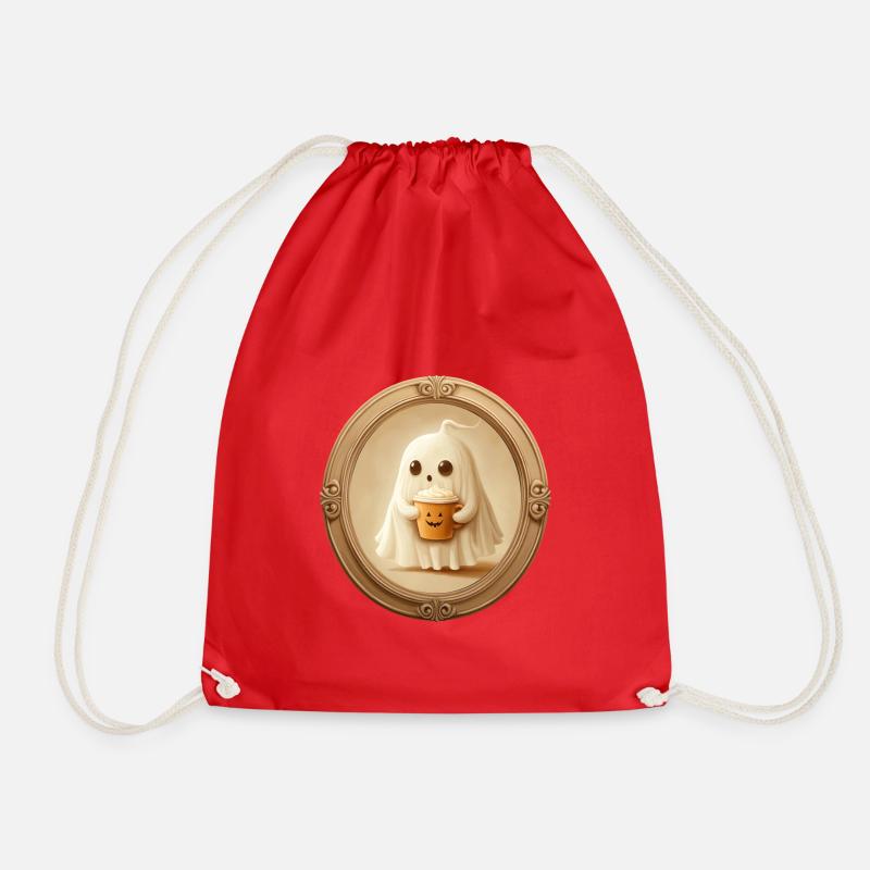 Spooky latte - Drawstring Bag - red