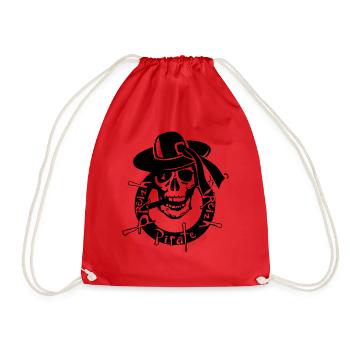 breizh pirate tete de mort crane skull - Sac de sport léger - rouge - Devant