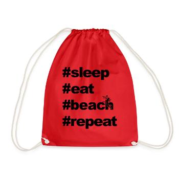 sommeil répétition plage manger xx - Sac de sport léger - rouge - Devant