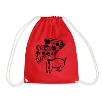 Chien-pizza - Sac de sport léger - rouge - Devant
