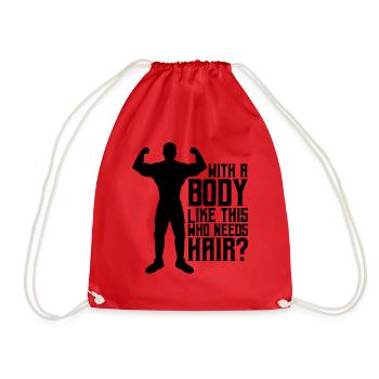Qui a besoin de cheveux en disant - Sac de sport léger - rouge - Devant
