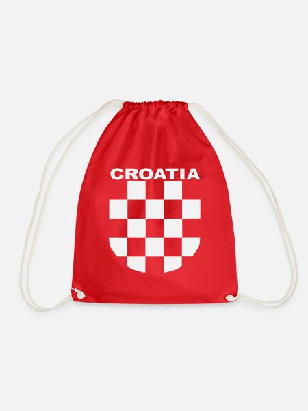 Croatia, Kroatien, hrvatska, Sahovnica, Wappen, Gr - Turnbeutel - Rot