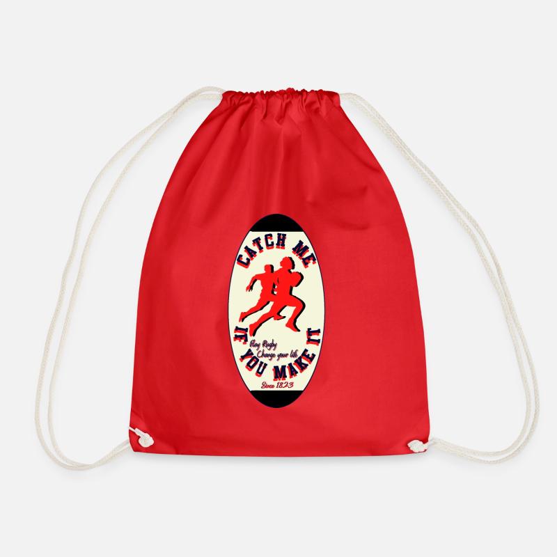 Catch me - Drawstring Bag - red