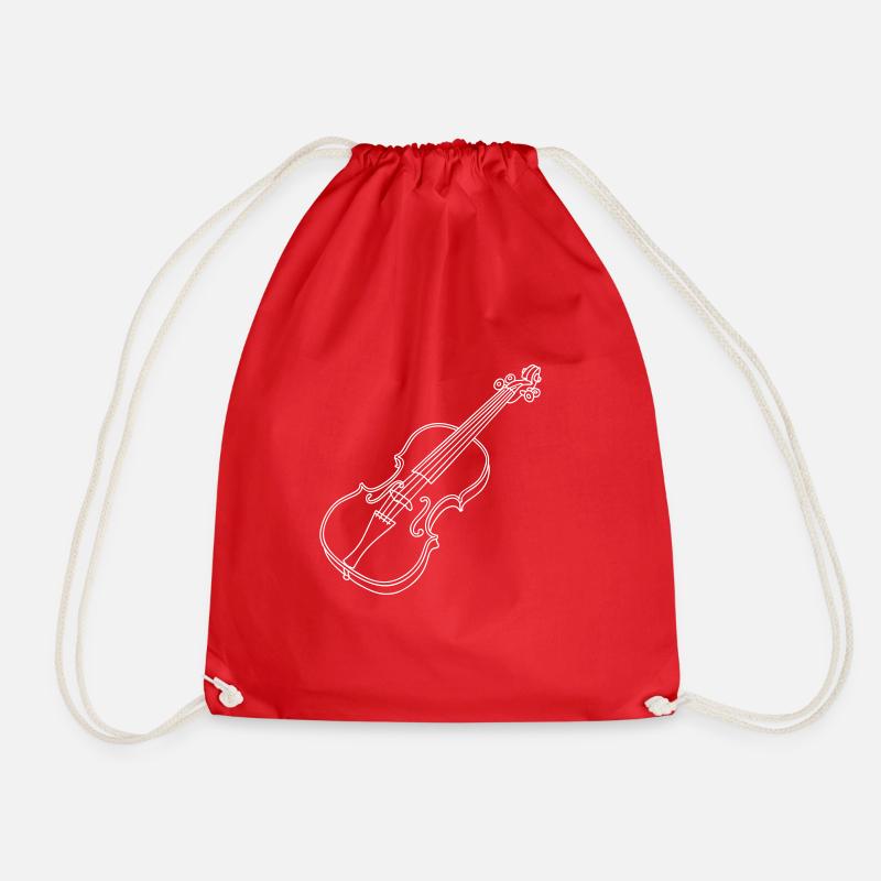 Violin / fiddle - Drawstring Bag - red