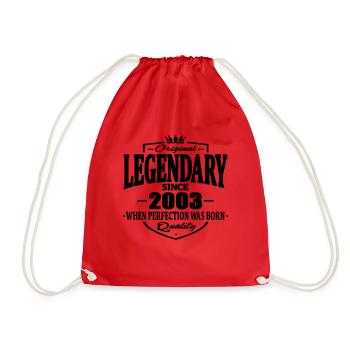 Legendary since 2003 - Drawstring Bag - red - Front