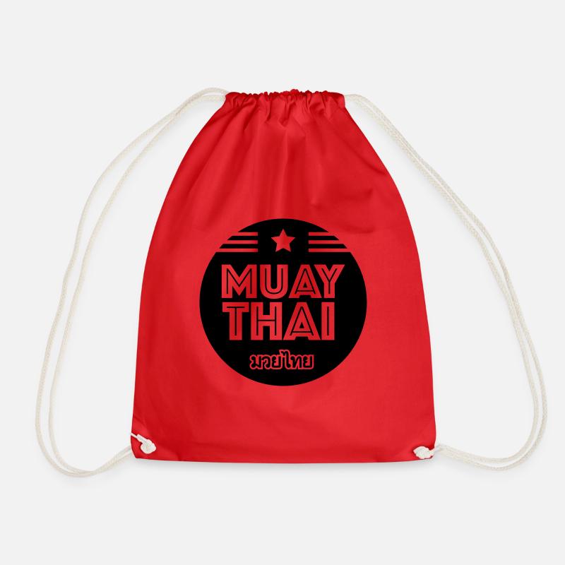 Muay Thai - Drawstring Bag - red