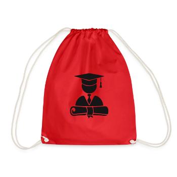 ICON Symbol Bachelor Master - Turnbeutel - Rot - Vorne