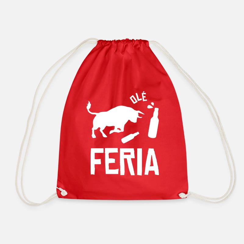 Feria bull alcohol aperitif - Drawstring Bag - red
