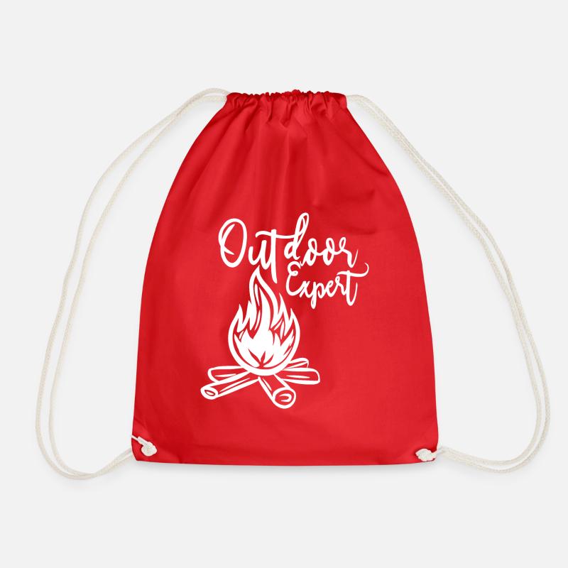 outdoor expert - Drawstring Bag - red