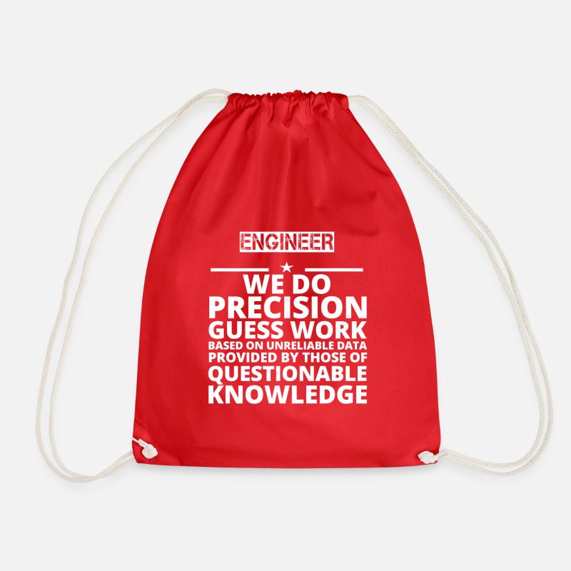 gift problem job precision ENGINEER - Turnbeutel - Rot