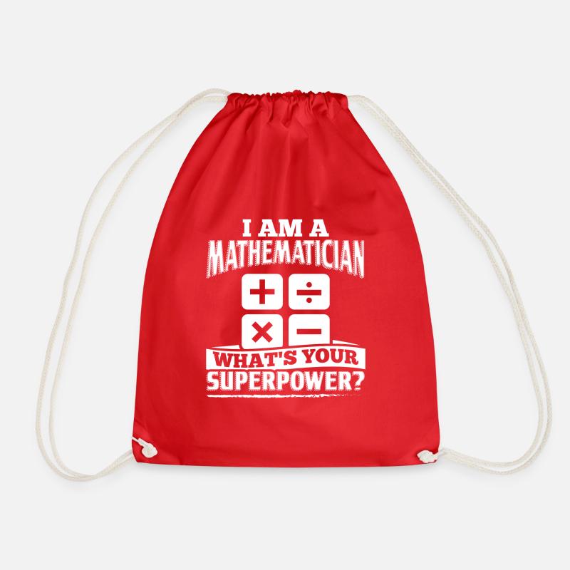 Mathematics Math Shirt I Am A - Turnbeutel - Rot