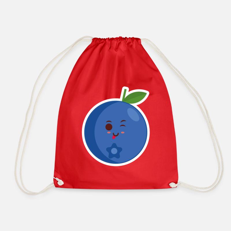 Blueberry - Drawstring Bag - red