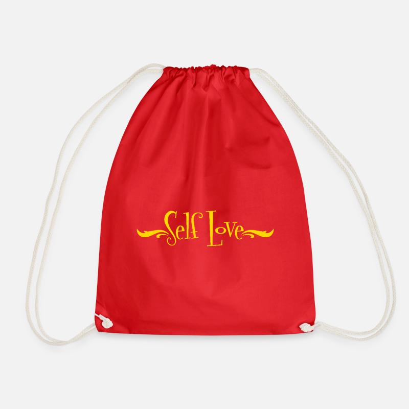 Self Love - Drawstring Bag - red