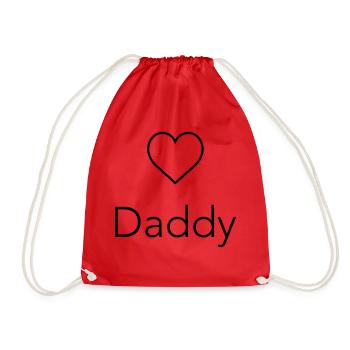Daddy - Drawstring Bag - red - Front