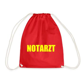 Notarzt - Turnbeutel - Rot - Vorne