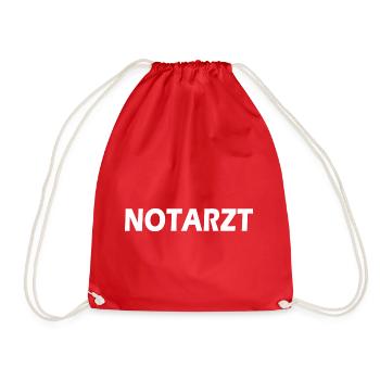 Notarzt - Turnbeutel - Rot - Vorne