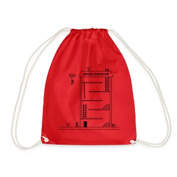 House of wisdom - Drawstring Bag - red - Front
