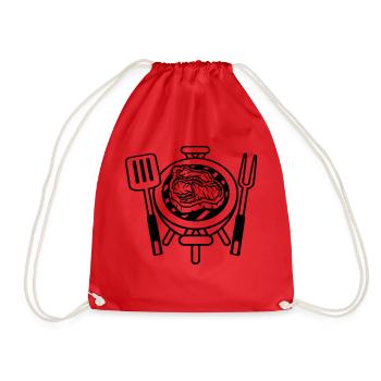 Grillmeister Steak BBQ Kohlegrill - Turnbeutel - Rot - Vorne