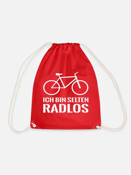 Fahrrad Spruch Rad - Turnbeutel - Rot