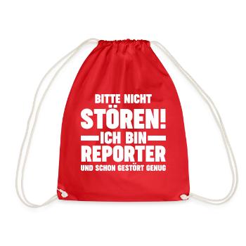 Journalistik Journalist Reporter - Turnbeutel - Rot - Vorne