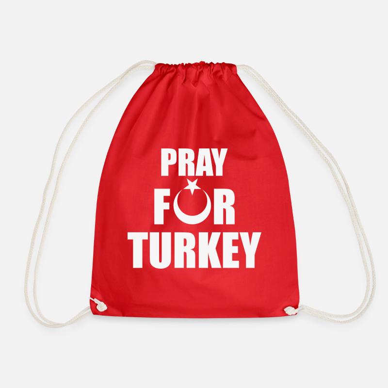 pray for turkey - Turnbeutel - Rot