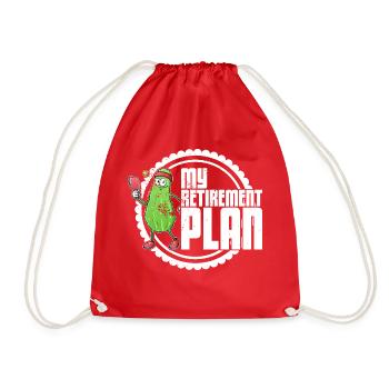 Pickle Pickelball Gurke Schläger Geschenk - Turnbeutel - Rot - Vorne