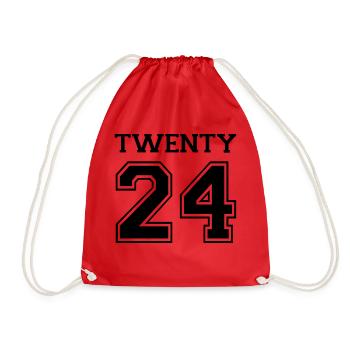 2024 - Drawstring Bag - red - Front