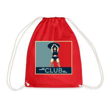 Der kleinste Club der Stadt Blau-Rot - Turnbeutel - Rot - Vorne