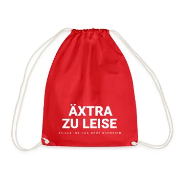 Äxtra zu Leise - Stille ist das neue Schreien - Turnbeutel - Rot - Vorne