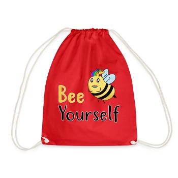 Bee Yourself - Pride Gay LGBT - Turnbeutel - Rot - Vorne