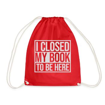 J’ai fermé mon livre - Sac de sport léger - rouge - Devant