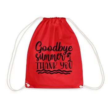 10 goodbye summer thank you - Turnbeutel - Rot - Vorne