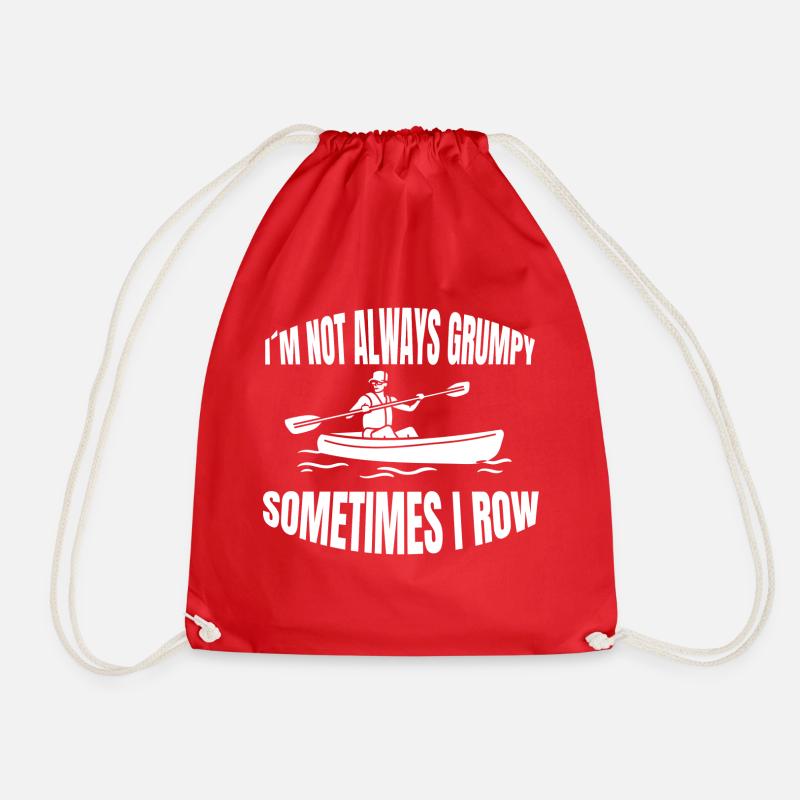 Rowing Saying Rowing Club Funny Rowing Rower - Drawstring Bag - red