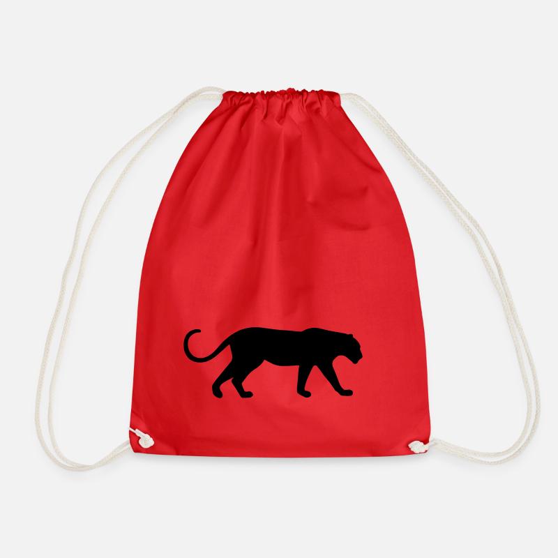 Panthère noire chat noir léopard - Sac de sport léger - rouge