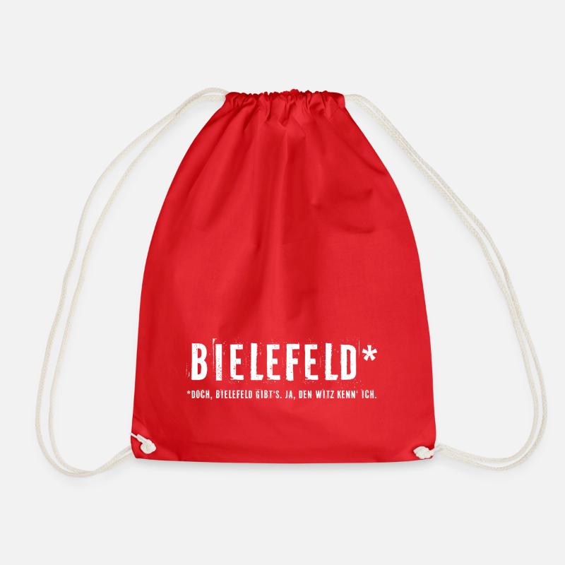 Ja, Bielefeld gibt's - Turnbeutel - Rot