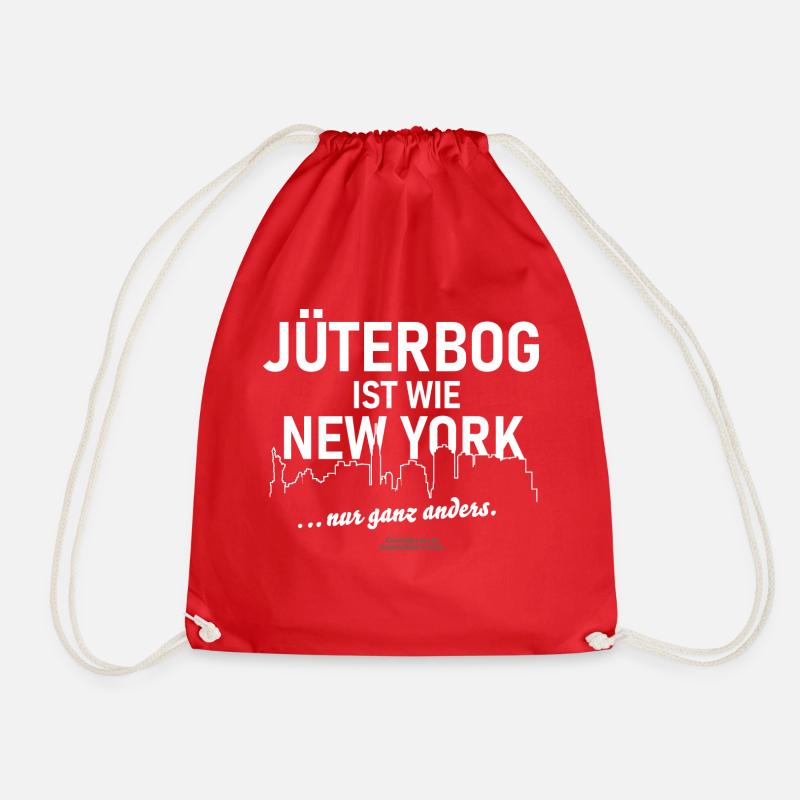 Jüterbog Ist wie New York 😜 Spruch - Turnbeutel - Rot