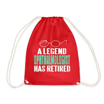 A Legend Ophthalmologist Has Retired Retro Designs - Drawstring Bag - red - Front
