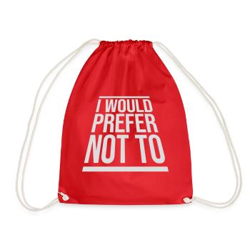 Je préfère ne pas - Sac de sport léger - rouge - Devant