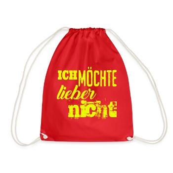 Bartleby der Schreiber - Ich möchte lieber nicht - Turnbeutel - Rot - Vorne